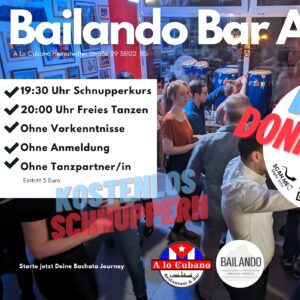 Bailando Bar Abend Do. 21.08.25. inkl. Schnuppern (30 Min) – OHNE ANMELDUNG