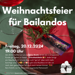 20.12. Bailando Weihnachtsfeier – Dolce Sosta 🎄🎉