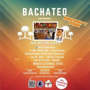 Bachateo Beach – So. 03.08.2025 inkl. Schnuppern  – OHNE ANMELDUNG