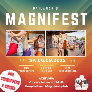 Bailando @ Magnifest Sa. 06.09.25 14:00 UHR (!) –  Tanzshows & Schnuppern ohne Tanzpartner:in