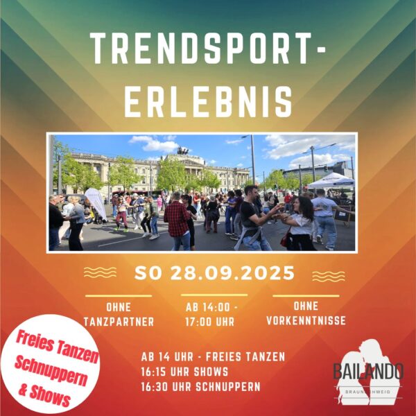 Bailando @ Trendsporterlebnis So 28.09.25 14 -17Uhr- Freies Tanzen, Shows & Schnuppern