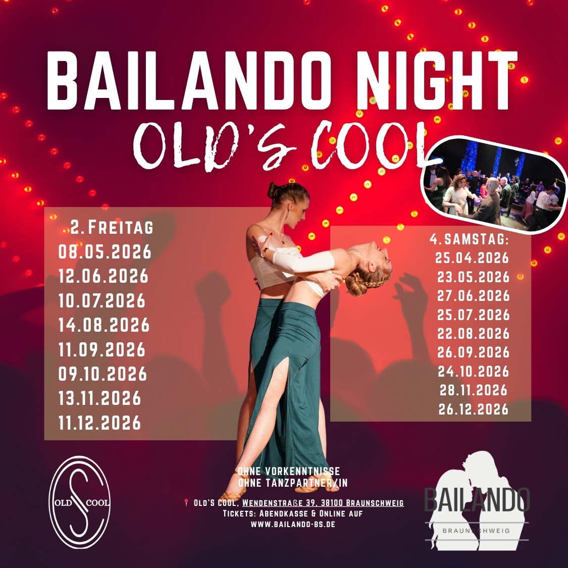 Bailando Night - Old's Cool (incl. Open Level Workshops)